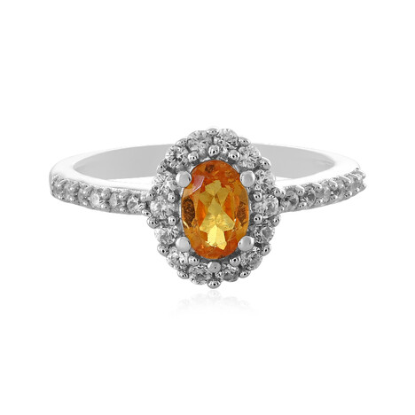 Anello in argento con Spessartina