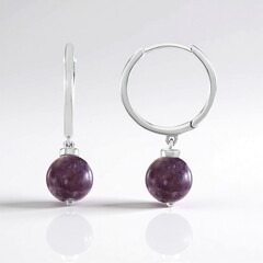 Orecchini in argento con Lepidolite
