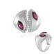 Anello in argento con Rodolite Lampone (de Melo)