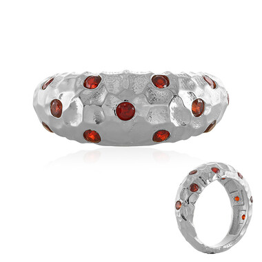 Roter Zirkon-Silberring (SAELOCANA)