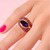Zilveren ring met een amethist (KM by Juwelo)