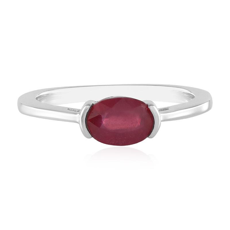 Anello In Argento Sterling Con Rubino Creato, Taglia 8 - Ideale Per Un Regalo Speciale