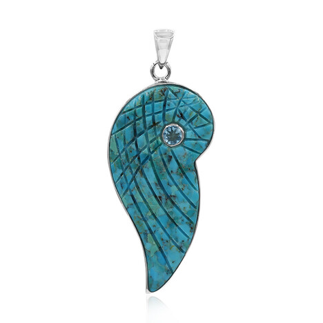 Blauer Kingman Mohave-Türkis-Silberanhänger (Art of Nature)