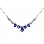 Collar en oro con Zafiro azul Ceylon (CIRARI)