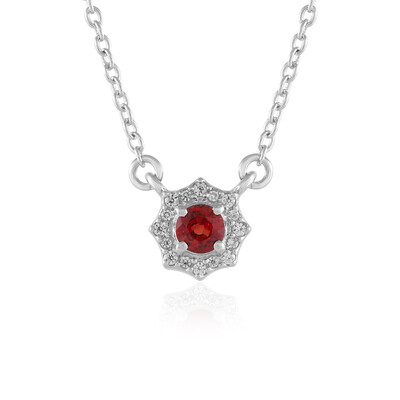 Tanzanian Ruby Silver Necklace