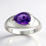 Bague en argent et Améthyste d'Uruguay (Pallanova)