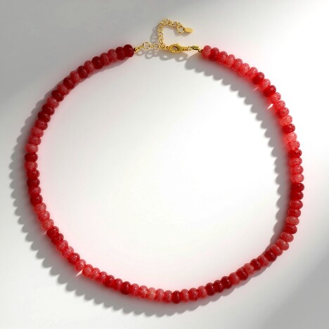 Collier en argent et Quartz rouge