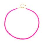 Äthiopischer Pinkfarbener Opal-Silberhalskette