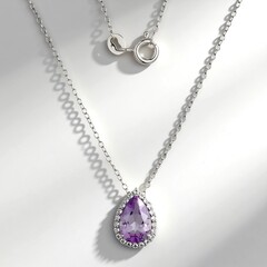 Collana in argento con Ametista Rose de France