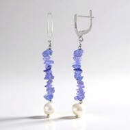 Orecchini in argento con Tanzanite (Riya)