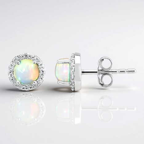 Orecchini in argento con Opale di Welo