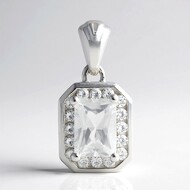 Pendentif en argent et Danburite