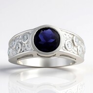 Anello in argento con Iolite del Madagascar (de Melo Essence)