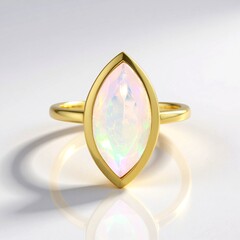 Anello in argento con Opale di Welo