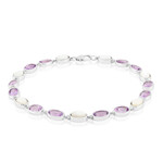 Edelstein-Silberarmband