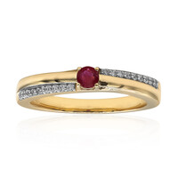 Bague en or et Béryl rouge