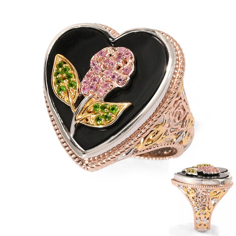 Anello in argento con Onice Nero (Gems en Vogue)