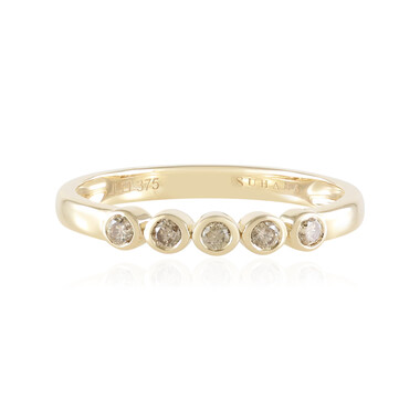 I2 Schokoladen-Brillant-Goldring (SUHANA)