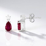 Boucles d'oreilles en argent et Rubis de Madagascar