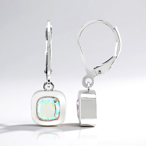 Orecchini in argento con Quarzo Moonlight (MONOSONO COLLECTION)