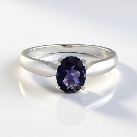 Anello in argento con Iolite