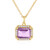 Rose de France Amethyst Silver Necklace