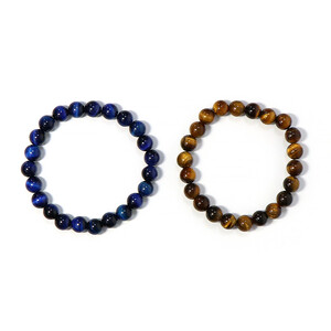 Brazalete con Ojo de tigre azul