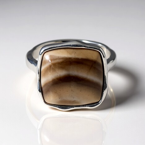 Anello in argento con Pietra Focaia (dagen)