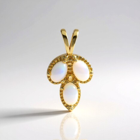 Ciondolo in argento con Opale di Welo (Adela Silber)