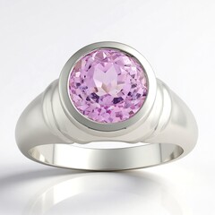 Anello in argento con Kunzite