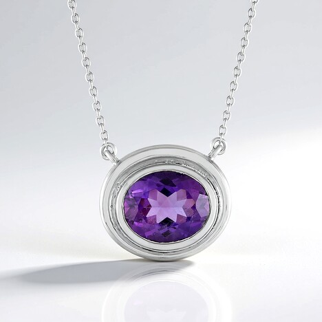 Collana in argento con Ametista Siberiana