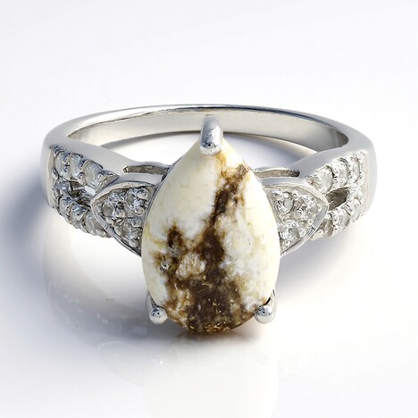 Anello in argento con Magnesite