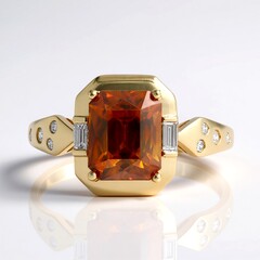Anello in oro con Sfalerite