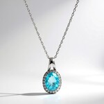 Collana in oro con Apatite Blu