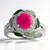 Zilveren ring met een framboos chalcedoon (SAELOCANA)