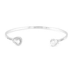 White Topaz Silver Bangle