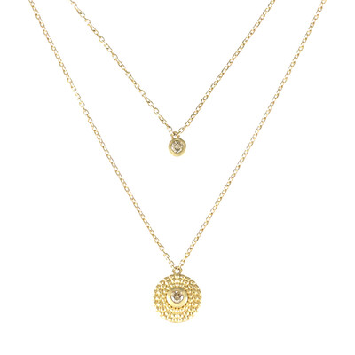 Collana in oro con Diamante Cioccolato VS1 (de Melo)