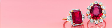 Goldschmuck mit Rubin