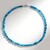 Collana in argento con Apatite Blu Neon