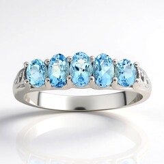 Anello in argento con Acquamarina Santa Maria
