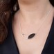 Collana in argento con Quercia Nera (dagen)
