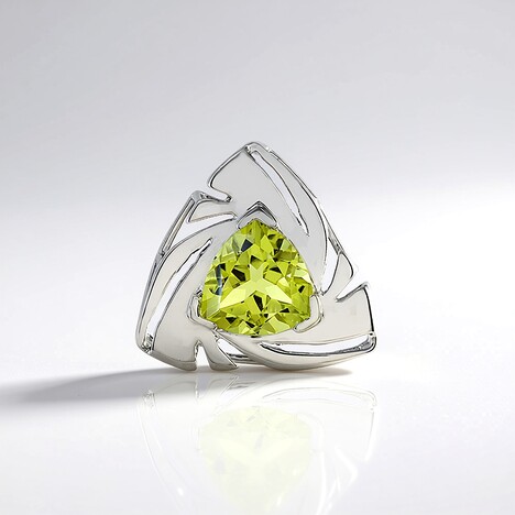 Ciondolo in argento con Quarzo Ouro Verde (MONOSONO COLLECTION)