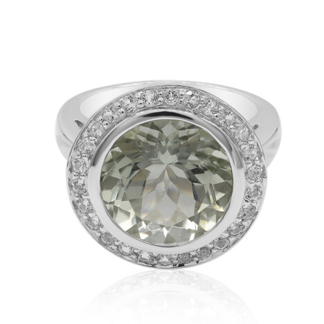 Anello in argento con Ametista Verde