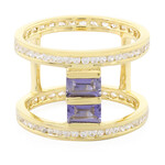 Anello placcato in oro con Iolite Ceylon