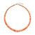 Orange Stachelauster-Silberhalskette