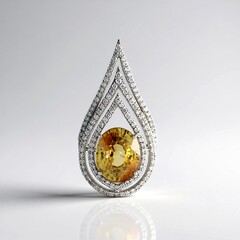 Ciondolo in oro con Zircone Giallo (de Melo)