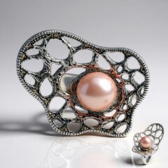 Anello in argento con Perla Ming (Annette classic)