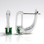 Boucles d'oreilles en argent et Tsavorite de Tanzanie