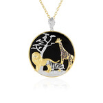 Collana in argento con Onice Nero (Gems en Vogue)