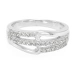 Bague en argent et Topaze blanche